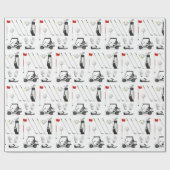 Golf Inpakpapier, Golf Tee Club Cadeaupapier (Vlak)