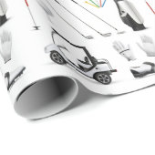 Golf Inpakpapier, Golf Tee Club Cadeaupapier (Rol Hoek)