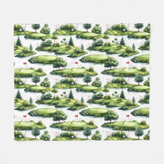 Golf Inslagveld Fleece Deken (Voorkant (Horizontaal))