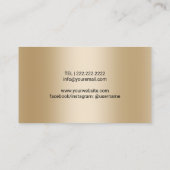 Golf instructeur golf schommel coach modern goud visitekaartje (Achterkant)