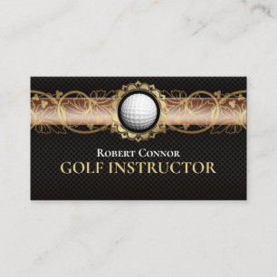 Golf instructeur Golfer Club Luxury Dark Visitekaartje