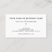 Golf Instructeur Professionele Moderne Zwarte Spor Visitekaartje (Achterkant)