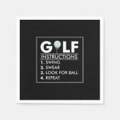 Golf Instructies Swing Swear Kijk Ball Herhalen Servet (Voorkant)