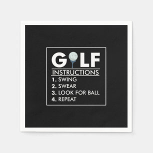 Golf Instructies Swing Swear Kijk Ball Herhalen Servet