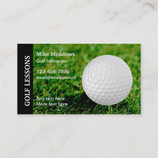 Golf Instructor Appointment Visitekaartjes (Voorkant)