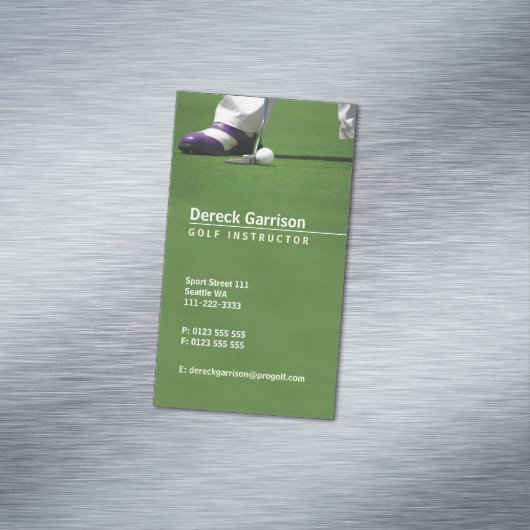 Golf Instructor | Beroepsbeoefenaars Visitekaartje Magneet (Voorbeeld)