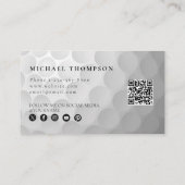 Golf Instructor Business Social Media QR Code Visitekaartje (Achterkant)