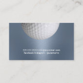 Golf Instructor Dusty Blue Professional Sport Visitekaartje (Achterkant)