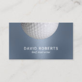 Golf Instructor Dusty Blue Professional Sport Visitekaartje (Voorkant)