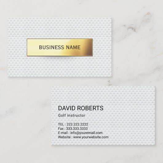 Golf Instructor Gold Label Professional Coach (Voorkant / Achterkant)