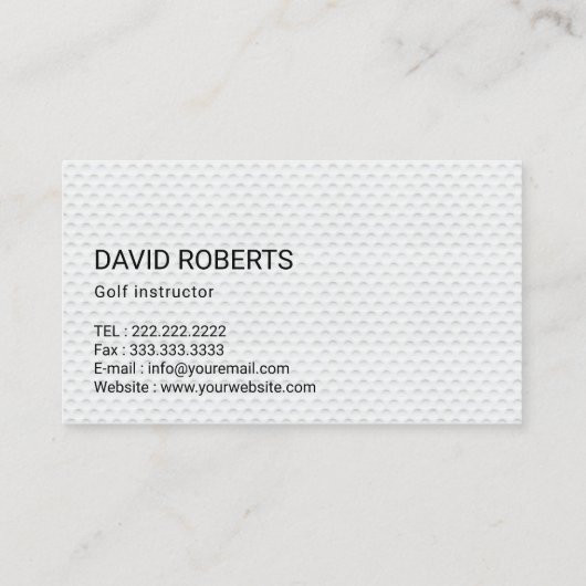 Golf Instructor Gold Label Professional Coach (Achterkant)