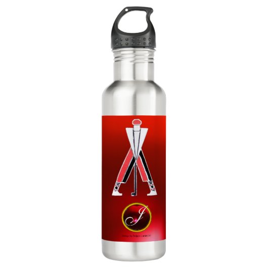 GOLF INSTRUCTOR RED RUBY MONOGRAM WATERFLES  (Voorkant)