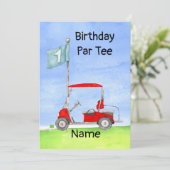 Golf Invitation à la fête de golf 1er anniversaire (Debout devant)