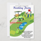 Golf Invitation Anniversaire, Golf Par-Tee Invitat (Devant)