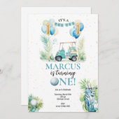 Golf Invitation d'anniversaire (Devant / Derrière)