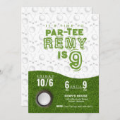 Golf Invitation d'anniversaire ・ Invitation par-Te (Devant / Derrière)