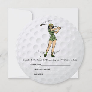 Golf Invitation Femme Golfeuse