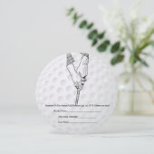 Golf Invitation Golfer Kaart (Staand voorkant)
