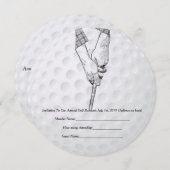 Golf Invitation Golfer Kaart (Voorkant / Achterkant)