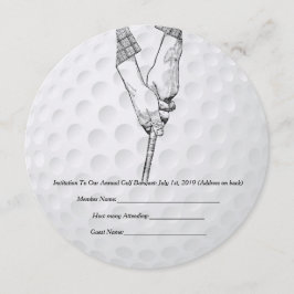 Golf Invitation Golfer Kaart