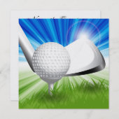 Golf Invitation Kaart (Voorkant / Achterkant)