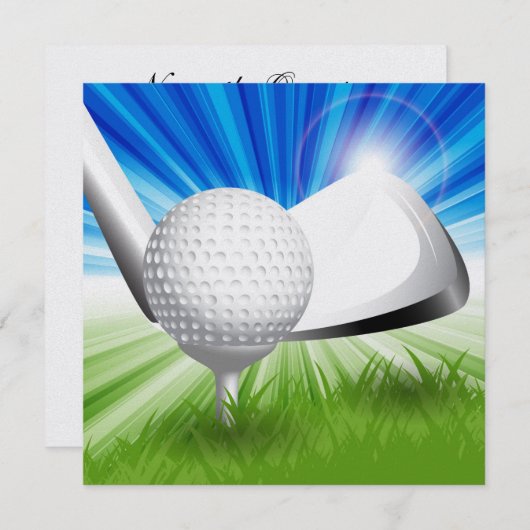 Golf Invitation Kaart (Voorkant / Achterkant)