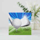 Golf Invitation Kaart (Staand voorkant)