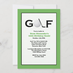 Golf Invitation Kaart