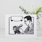 Golf Invitation Kaart (Staand voorkant)