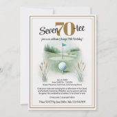 Golf Invitations de fête d'anniversaire pour 70e (Devant)