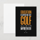 Golf is belangrijker dan onderwijs RSVP kaartje (Voorkant / Achterkant)