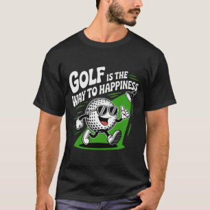 Golf is de weg naar geluk t-shirt