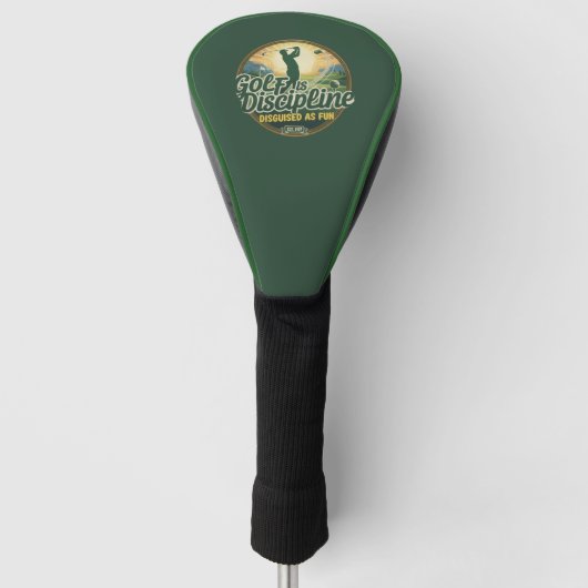 Golf Is Discipline Disguised as Fun Golfheadcover (Voorkant)