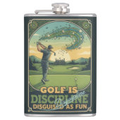 Golf Is Discipline Disguised as Fun | Motivational Heupfles (Voorkant)