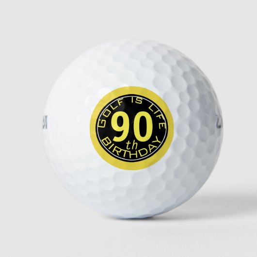 Golf is een leven 90e verjaardag golfbal golfballen (Voorkant)