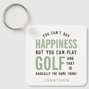 Golf is geluk Funny Golf Lover Gift Sleutelhanger