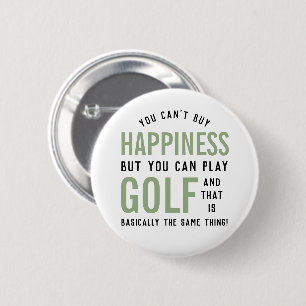 Golf is geluk Funny Golf Lover Gifts Ronde Button 5,7 Cm