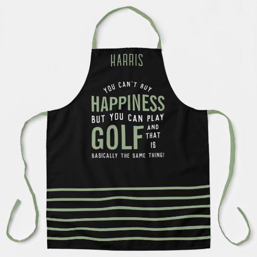 Golf is geluk Funny Golf Lover Gifts Schort (Voorkant)