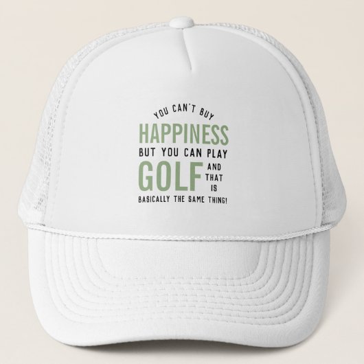 Golf is geluk Funny Golf Lover Gifts Trucker Pet (Voorkant)