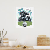 Golf is het leven poster (Keuken)