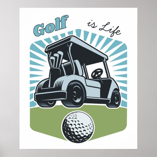 Golf is het leven poster (Voorkant)