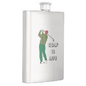 GOLF is LIFE, Golfer, Club, Golf Quote Flacon (Rechts)