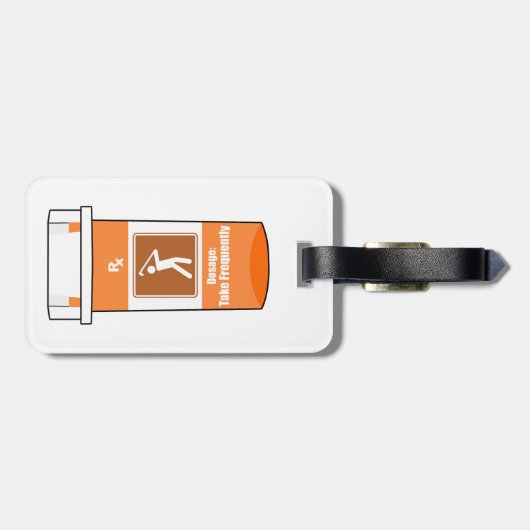 Golf Is Mijn Drug Bagagelabel (Achterkant horizontaal)