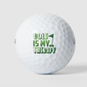 Golf is mijn Gezegde theepot Golfballen (Voorkant)