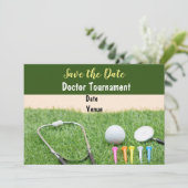Golf is mijn golfbal en stethoscoop kaart (Staand voorkant)