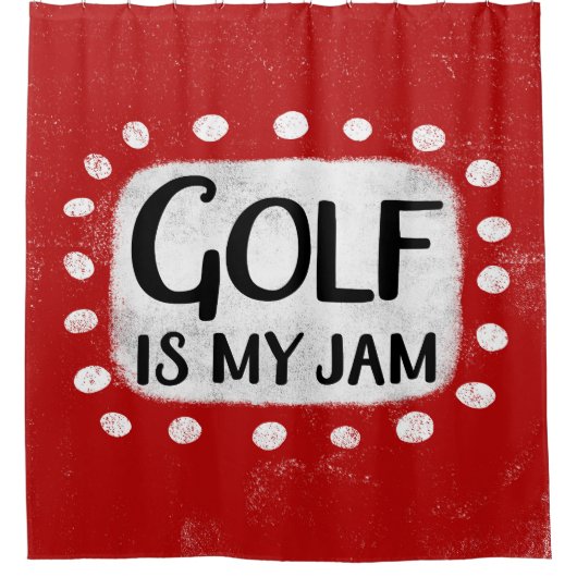 Golf is mijn jam douchegordijn (Voorkant)