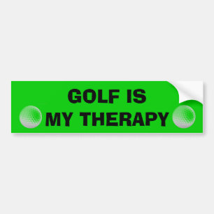 Golf is mijn therapie bumpersticker