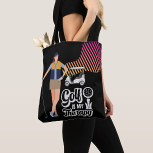 Golf is mijn therapie voor Lady golfer Canvas tas