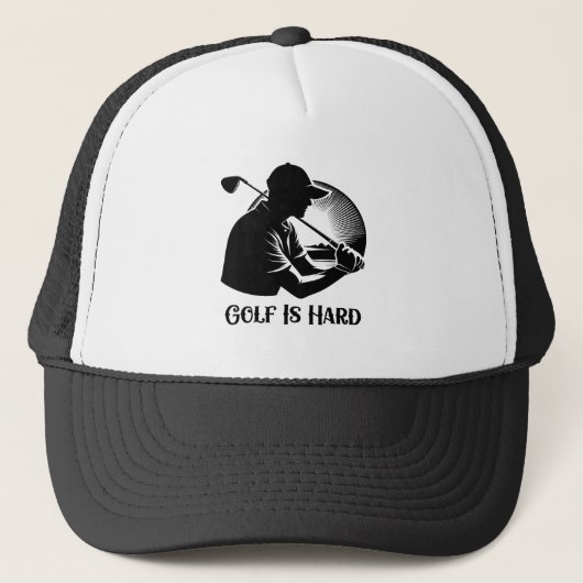Golf is moeilijk, golfer trucker pet (Voorkant)