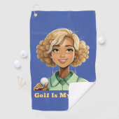 Golf Is My Game Serviette de golf pour femmes (En situation)